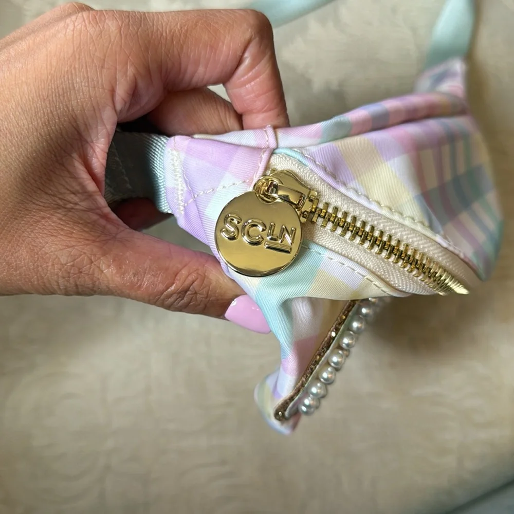 Stoney clover lane pink gingham belt bag - Picture 3 of 8